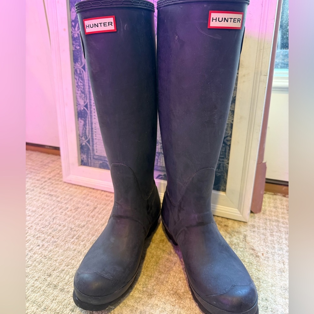 Hunter Original Tall Rain Boots Black | Women’s US 6 | Classic Waterproof